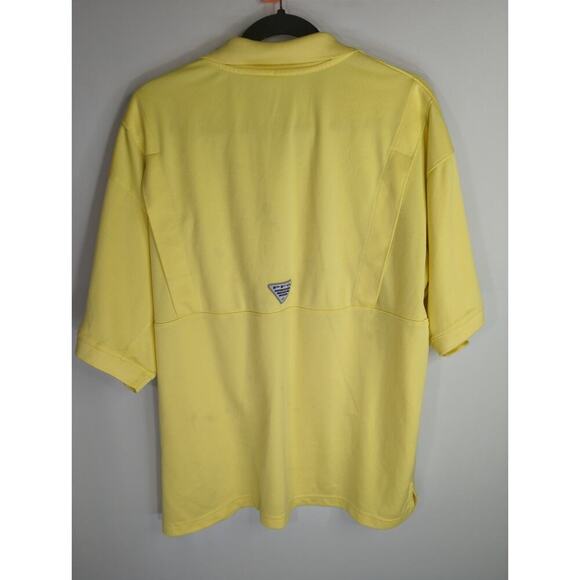 Columbia PFG Men's Omni Shade Solid Short Sleeve Polo Shirts Yellow‎ Size XXL - Picture 6 of 9